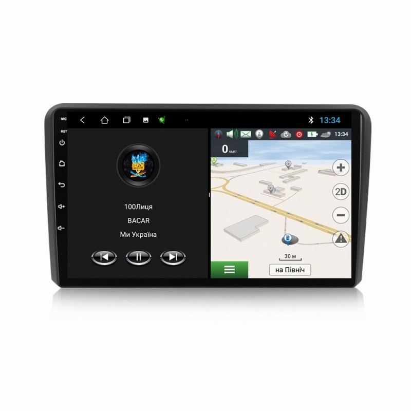 Штатна магнітола для AUDI A3 8P S3 RS3 2003-2013 з Android-функціями