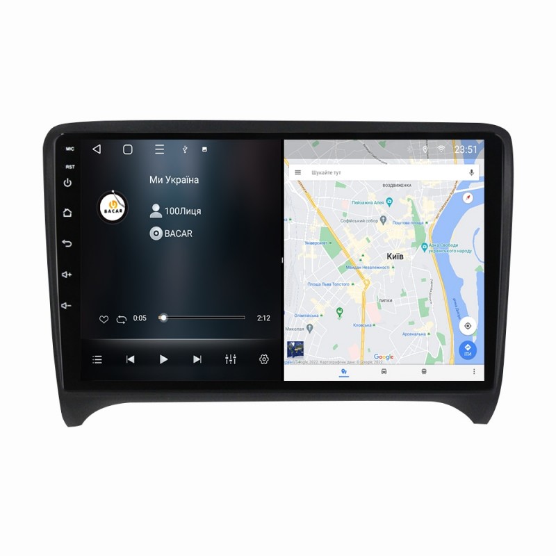 Штатна магнітола для AUDI TT 2006-2014 з Android-функціями