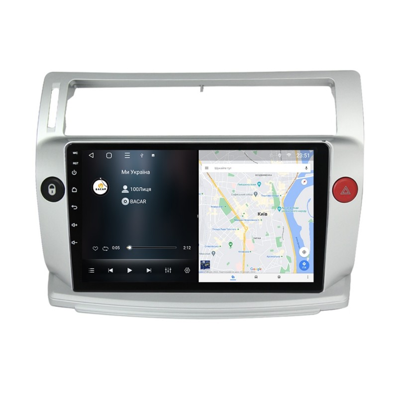 Штатна магнітола для Citroen C4 C-Quatre C-Triomphe 2004-2014 з Android-функціями