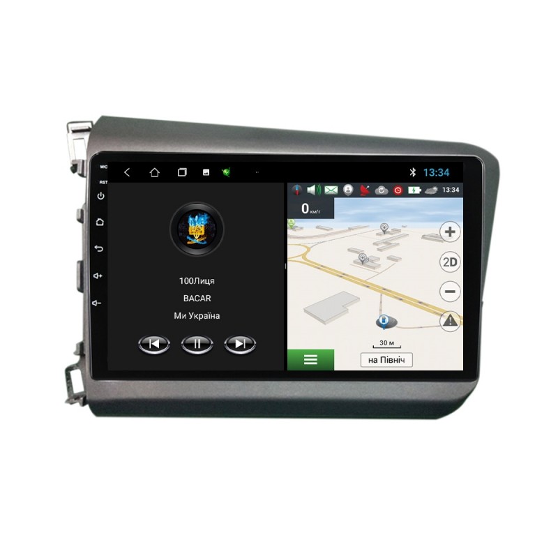 Штатна магнітола для Honda Civic 9 2011-2015 з Android-функціями