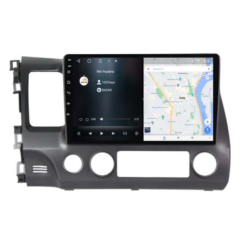 Штатна магнітола для Honda Civic 8 4D 2005-2012 з Android-функціями