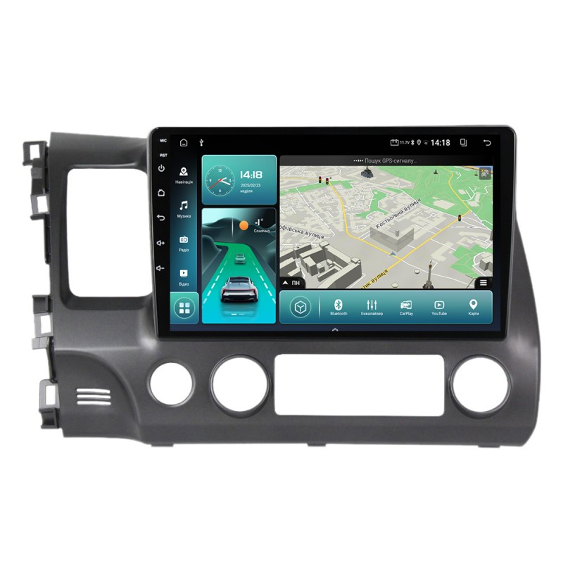 Штатна магнітола для Honda Civic 8 4D 2005-2012 з Android-функціями