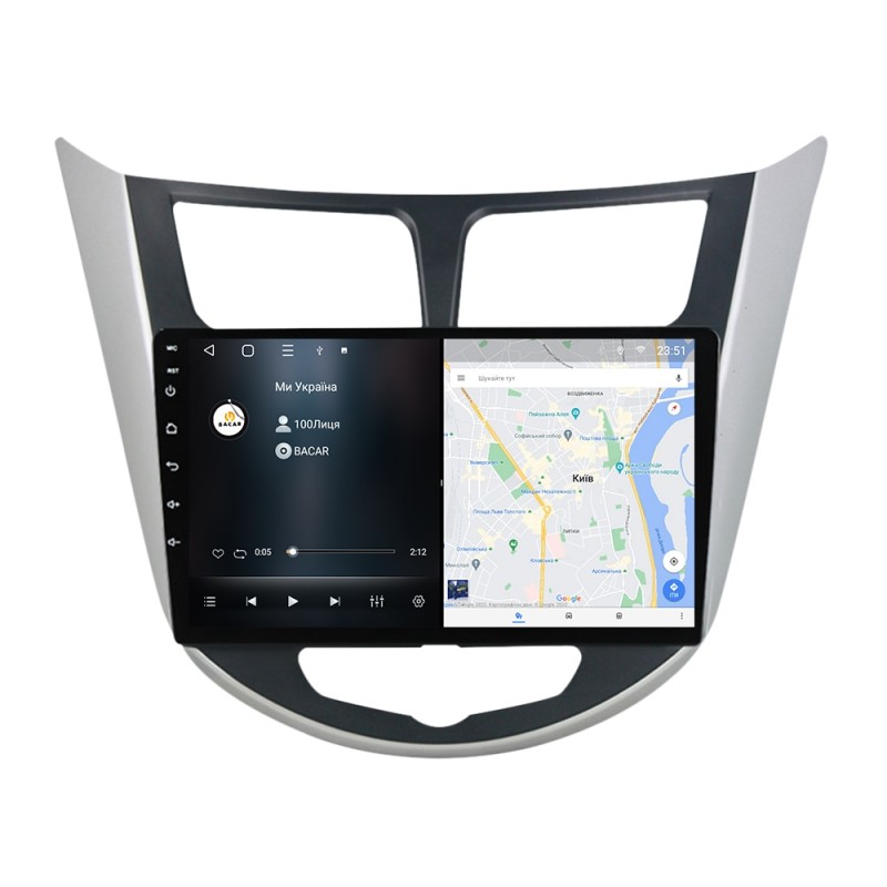 Штатна магнітола для Hyundai Accent Solaris 2010-2016 з Android-функціями