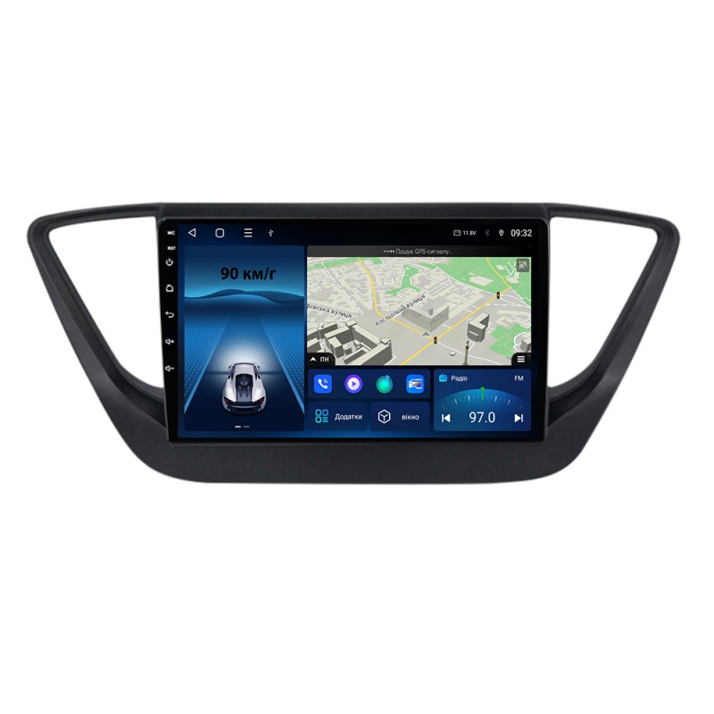 Штатна магнітола для Hyundai Accent Solaris 2017-2018 black з Android-функціями