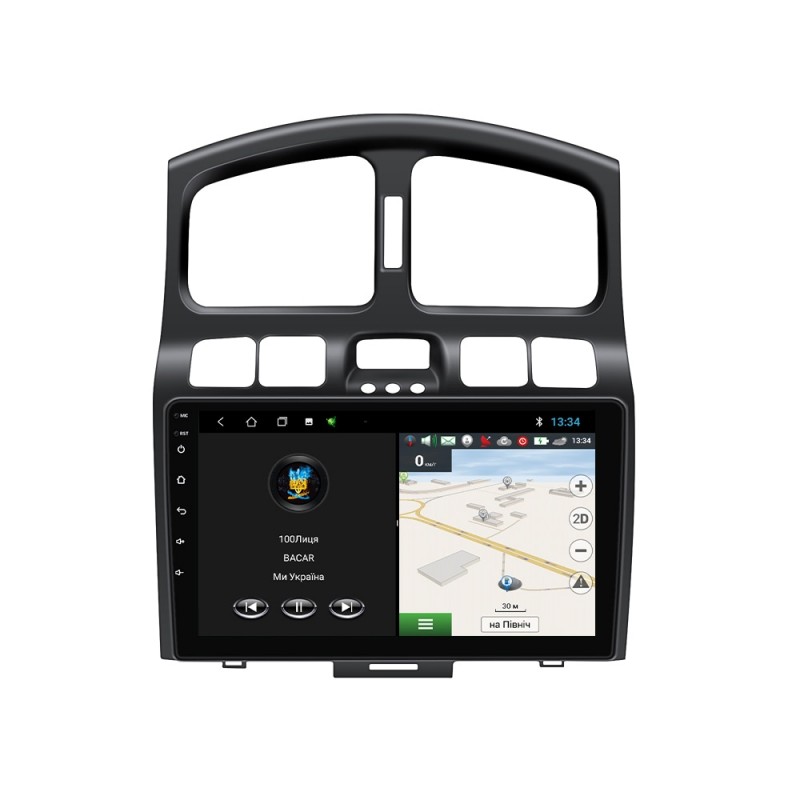 Штатна магнітола для Hyundai Santa Fe 2000-2012 з Android-функціями