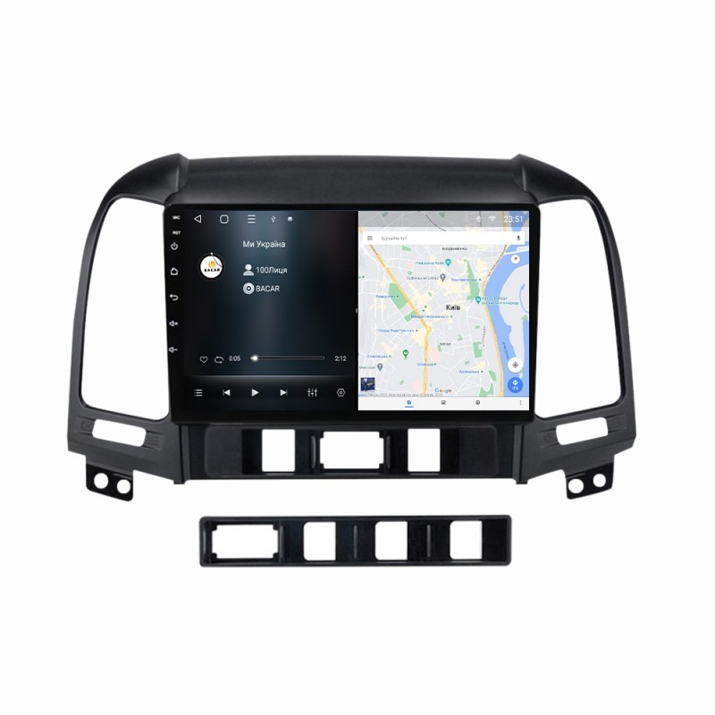 Штатна магнітола для Hyundai Santa Fe 2006-2012 з Android-функціями