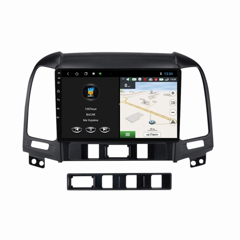 Штатна магнітола для Hyundai Santa Fe 2006-2012 з Android-функціями
