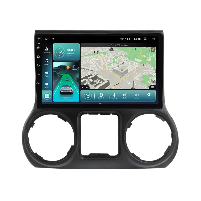 Штатна магнітола для Jeep Wrangler 3 2010-2018 з Android-функціями