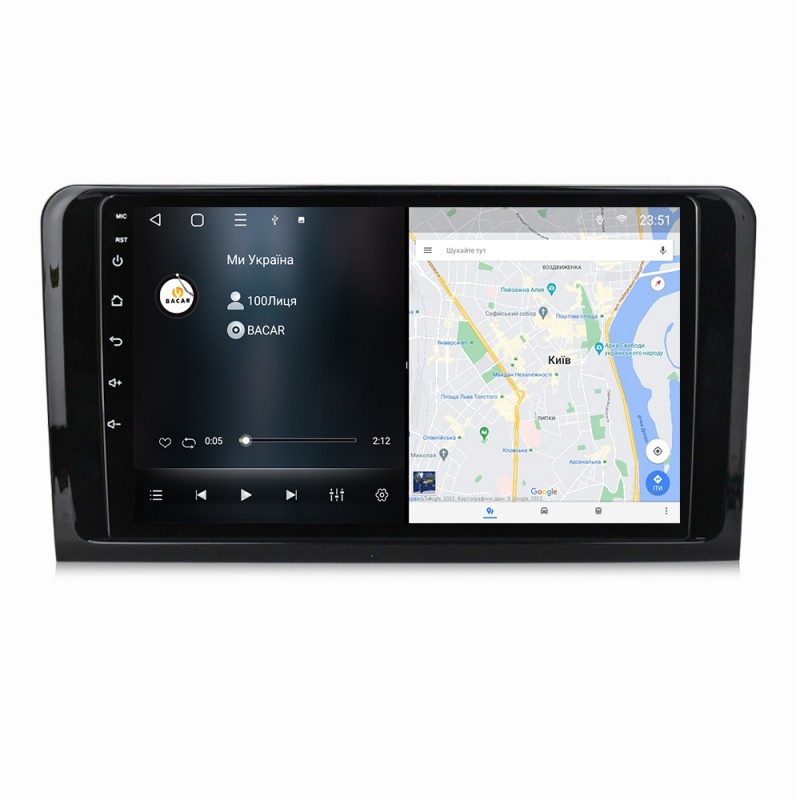 Штатна магнітола для Mercedes M-Class W164 GL-Class X164 ML GL ML350 ML500 GL320 ML280 GL350 GL450 2005-2009 з Android-функціями