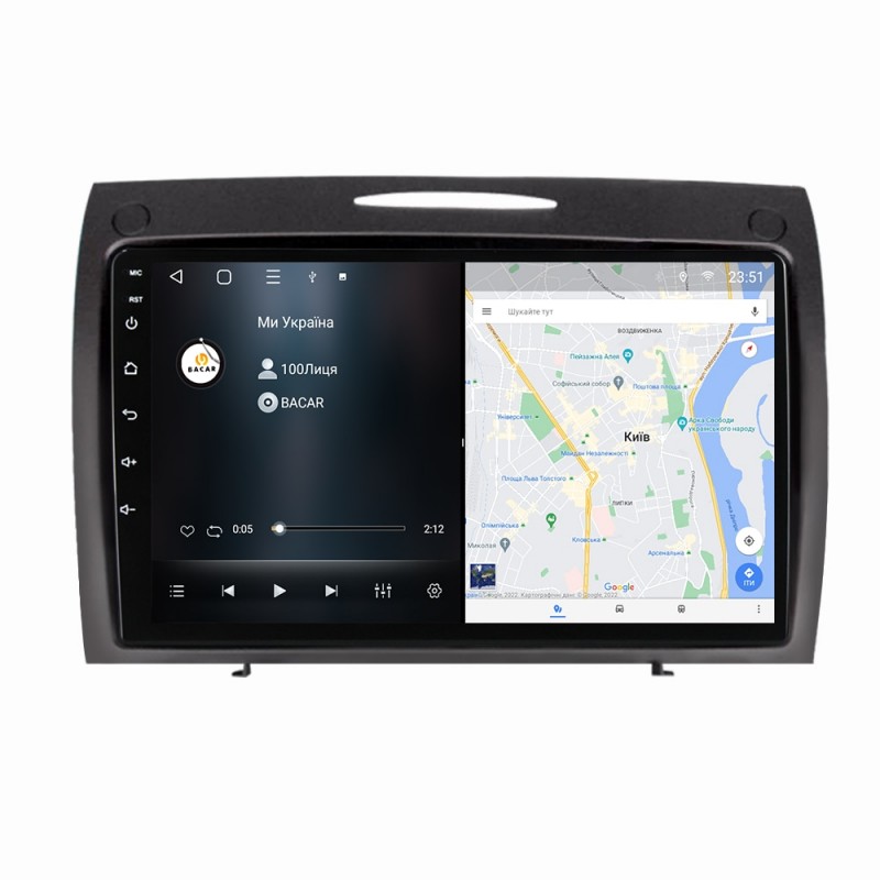 Штатна магнітола для Mercedes R171 SLK 200 SLK300 SLK350 SLK 280 2000-2011 з Android-функціями
