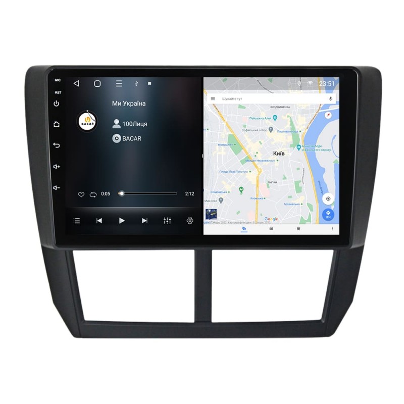 Штатна магнітола для Subaru Forester 3 2007-2013 Impreza 2007-2011 з Android-функціями