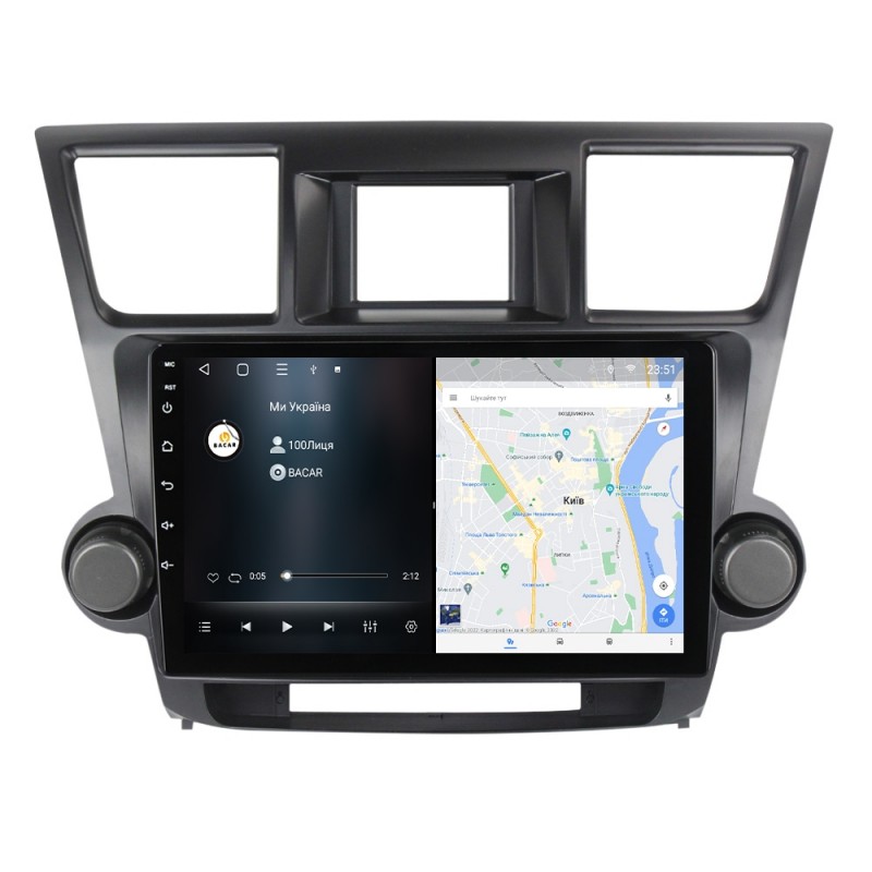 Штатна магнітола для Toyota Highlander 2007-2013 з Android-функціями