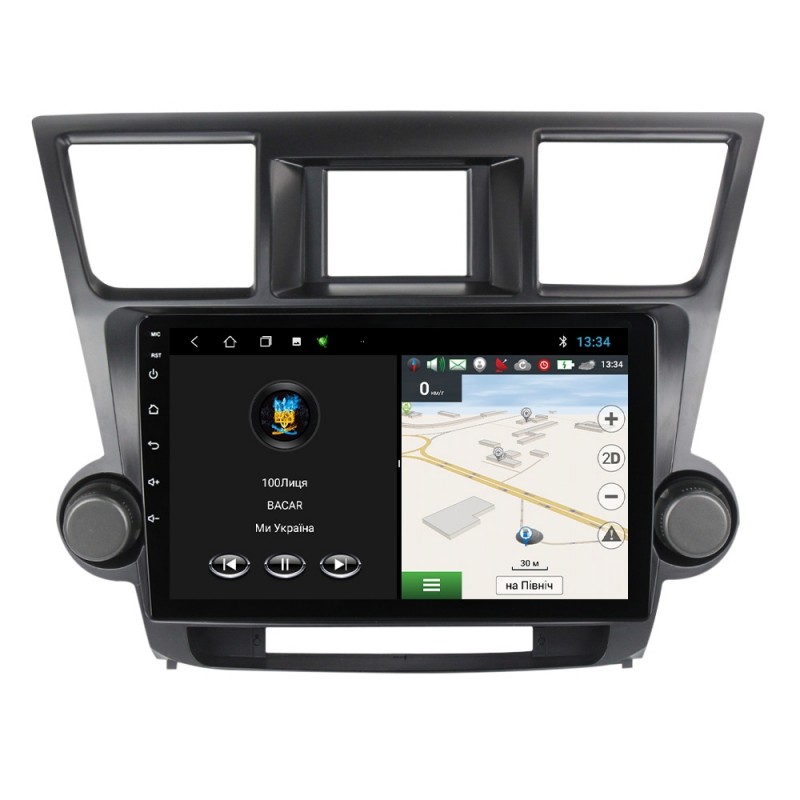 Штатна магнітола для Toyota Highlander 2007-2013 з Android-функціями