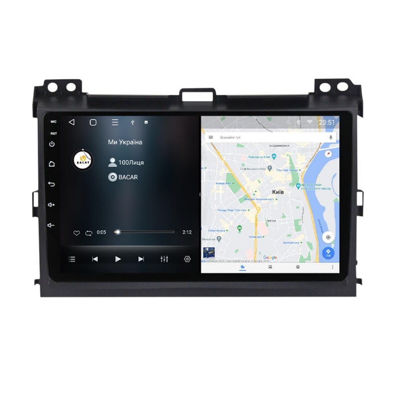 Штатна магнітола для Toyota Land Cruiser Prado 2004-2009 з Android-функціями