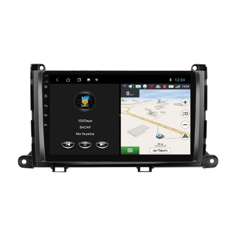 Штатна магнітола для Toyota Sienna 2010-2014 з Android-функціями