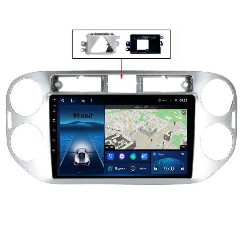 Штатна магнітола для VW Tiguan 1 2006-2017 з Android-функціями