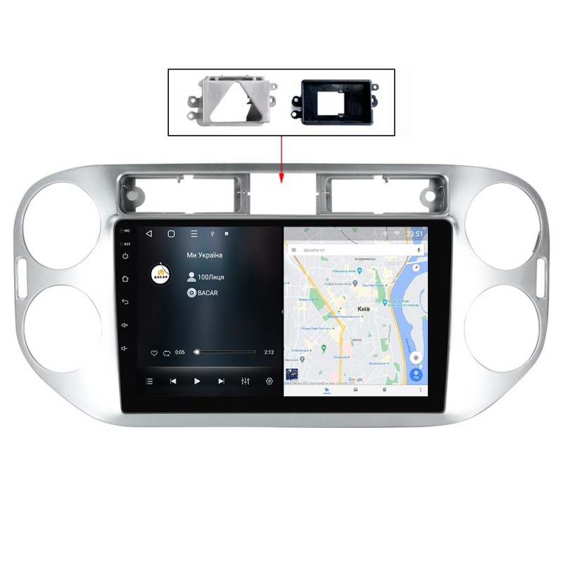 Штатна магнітола для VW Tiguan 1 2006-2017 з Android-функціями