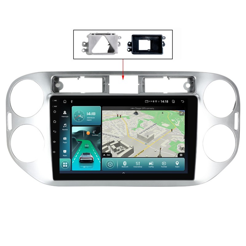Штатна магнітола для VW Tiguan 1 2006-2017 з Android-функціями