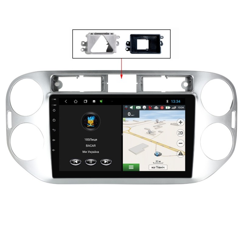 Штатна магнітола для VW Tiguan 1 2006-2017 з Android-функціями